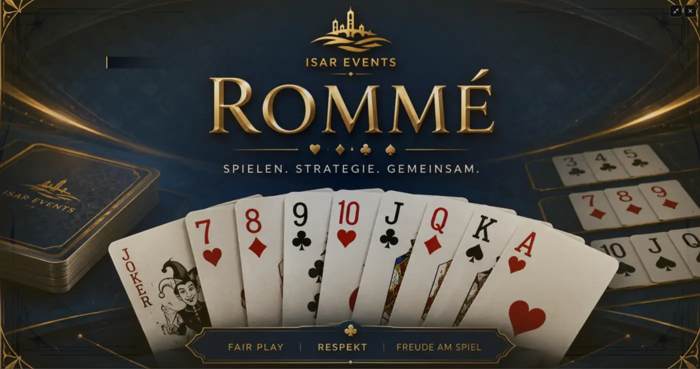 Rommé-Gästedisplay der Isar Event Suite